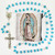 Aqua Crystal Rosary with Our Lady of Guadalupe Pouch P399PB