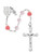 Pink Crystal and Flower First Communion Rosary R785W