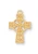 Gold over Sterling Silver Celtic Baby Cross on 13" Chain J8023B