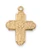 Gold over Sterling Silver 4-Way Medal on 16-18" Chain J2210S