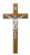 8" Beveled Walnut Wall Crucifix with Silver Corpus 81-14