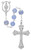 8mm Purple Glass Rosary with Capped Our Father Beads R987RF