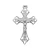 Sterling Silver 2" Crucifix on 24" Stainless Steel Chain L5019