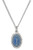 Sterling Silver Baby Miraculous Medal with Blue Epoxy on 13" Chain L1203B