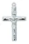 Sterling Silver Crucifix on 24" Stainless Steel Chain L8011