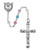 5mm Multi-Color Swarovski Crystal Rosary with Sterling Silver Crucifix and Center 602LF