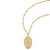 Gold over Sterling Silver Miraculous Medal on 24" Figaro Chain J334MIFG
