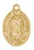 Small Gold over Sterling Silver Our Lady of Guadalupe Medal on 16" Chain J740
