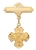 Gold over Sterling Silver Four-Way Medal Baby Pin 428JT
