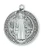 Sterling Silver St. Benedict Medal on 24" Chain L2514BN