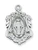 Sterling Silver Miraculous Medal with Clovers on 18" Chain L582