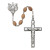 4x6mm Olive Wood Rosary with Sterling Silver Crucifix and Center 171LF