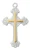 Sterling Silver Two-Tone Cross on 16-18" Chain L9237