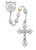 7mm Multicolor Pearl Rosary with Rhodium Crucifix 590RF