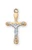 Gold over Sterling Silver Two-Tone Baby Crucifix on 13" Chain JT8054BT