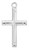 Sterling Silver Cross with Polished Tips on 24" Chain L9226