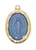 Gold over Sterling Silver Blue Epoxy Miraculous Medal on 16-18" Chain J602