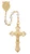 Gold Plated Swarovski Crystal Rosary R1035HF