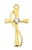 Gold over Sterling Silver Cross on 16-18" Chain J9191