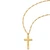 Gold over Sterling Silver Nail Cross on 24" Figaro Chain J9227FG