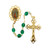 7mm Green Bead Our Lady of Guadalupe Rosary R159HF