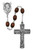 6x8mm Brown Wood Holy Trinity Rosary R392DF