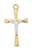 Gold over Sterling Silver Two-Tone Crucifix on 16-18" Chain J9190