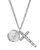 St. Michael Medal and Crucifix Sterling Silver Pendant Set on 24" Chain LD112