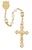 Gold Plated 6mm Tin-Cut Crystal Rosary R1028HF