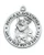St. Christopher Sterling Silver Medal on 24" Chain L2514