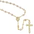 Gold Plated 6mm Pink AB Tin-Cut Crystal Rosary R1037HF