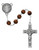 7mm Brown Wood St. Benedict Rosary R546DF
