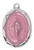 Sterling Silver Pink Miraculous Medal on 16-18" Chain L791