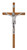 10" Beveled Dark Walnut Stained Wall Crucifix BV10-148HS