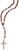 7mm Brown Wood Bead St. Benedict Rosary with Copper Crucifix P663R