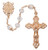 8mm Crystal Rosary with Rose Gold Tone Crucifix P384F