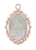 Rose Gold Border Sterling Silver St. Jude Medal on 18" Chain JR797