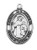 Sterling Silver St. Raphael Medal on 24" Chain L684RH
