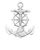 Sterling Silver Anchor Crucifix on 24" Chain L422