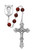 7mm Red and Black Glass Bead Rosary R925F