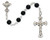 5mm Black Glass First Communion Rosary with Sterling Silver Crucifix and Chalice C15LB