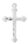 Sterling Silver Bright-Cut Cross on 16-18" Chain L9251