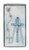 Blue Enamel Crib Crucifix with Blue Pearl and Shell Rosary BS54