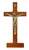 8" Walnut Stain Standing Crucifix with Antique Gold Corpus 80-215