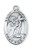 St. Andrew Sterling Silver Medal on 24" Chain L550AW