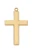 Gold over Pewter Cross on 24" Chain H7024