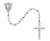 3mm All Sterling Silver Bead Rosary 1-3LG