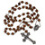 8mm Amber Crystal Rosary with Pewter Crucifix, CR538