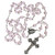8mm Rose Crystal Rosary with Pewter Crucifix, CR558