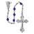 4mm Blue Crystal Rosary, R1754